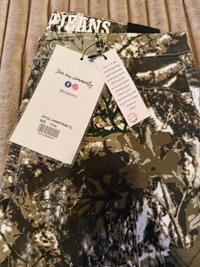 VIP Camouflage Denim Shorts in Green, Brown, White